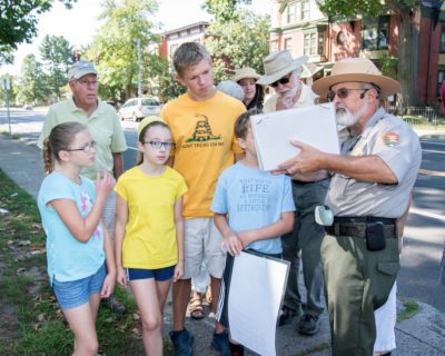 Take a walking tour of Coltsville National Park with a park ranger.