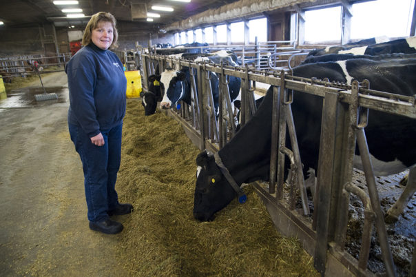Mary Margaret Cole at the Kellogg Dairy Barn on Jan. 16, 2014. (Peter Morenus/UConn Photo)