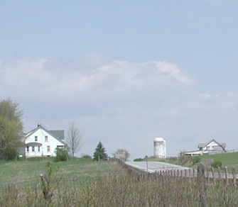 Farm on hill on the way home.