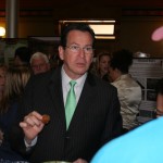 Governor Dannel Malloy at Ag Day 2012 talking with the public, sampling what is produced and grown in Connecticut's soil and waters.