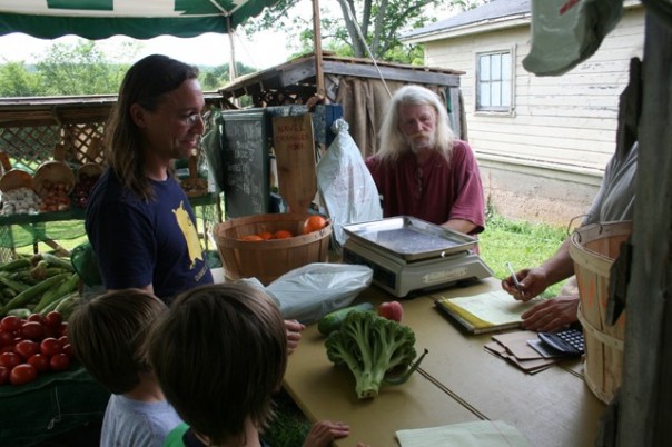 Corn stand in summer. Moo Dog Press.