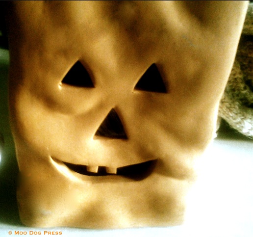 Clay Jack o' lantern.