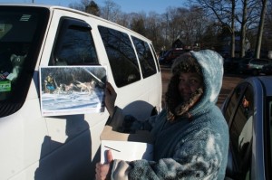 She drives a dog sled - a wonderful person met at a past Winterfest held at Lyman's in Middlefield.