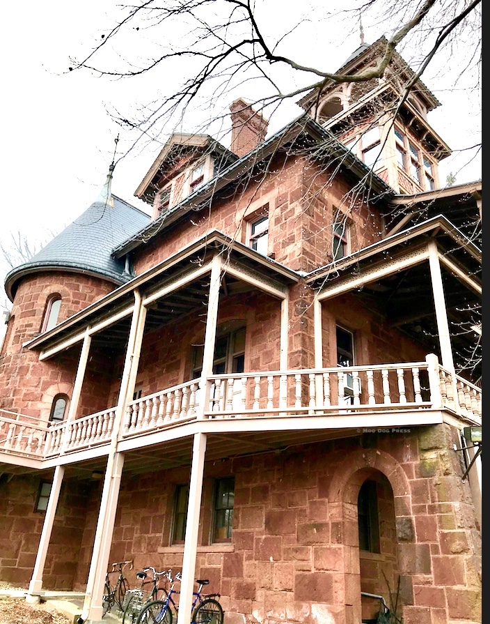 The former home of O.C. Marsh in New Haven, Connecticut, is at the top of the hill of garden that contains the Marsh Botanical Garden. Photo by Chris Brunson.