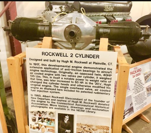 A Rockwell two-cylinder engine at New England Air Museum. Photo by Chris Brunson, MDP.