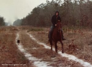 Freedom. A horse, a dog, miles of trails.