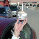 Yum, coffee ice cream at UConn, Storrs. The dairy bar makes it from the milk produced by herds on campus. 