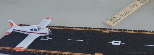 Model of aircraft and runway used for teaching at Meriden-Markham Airport. As seen at  the annual Fly-in 2018. Photo © Moo Dog Press